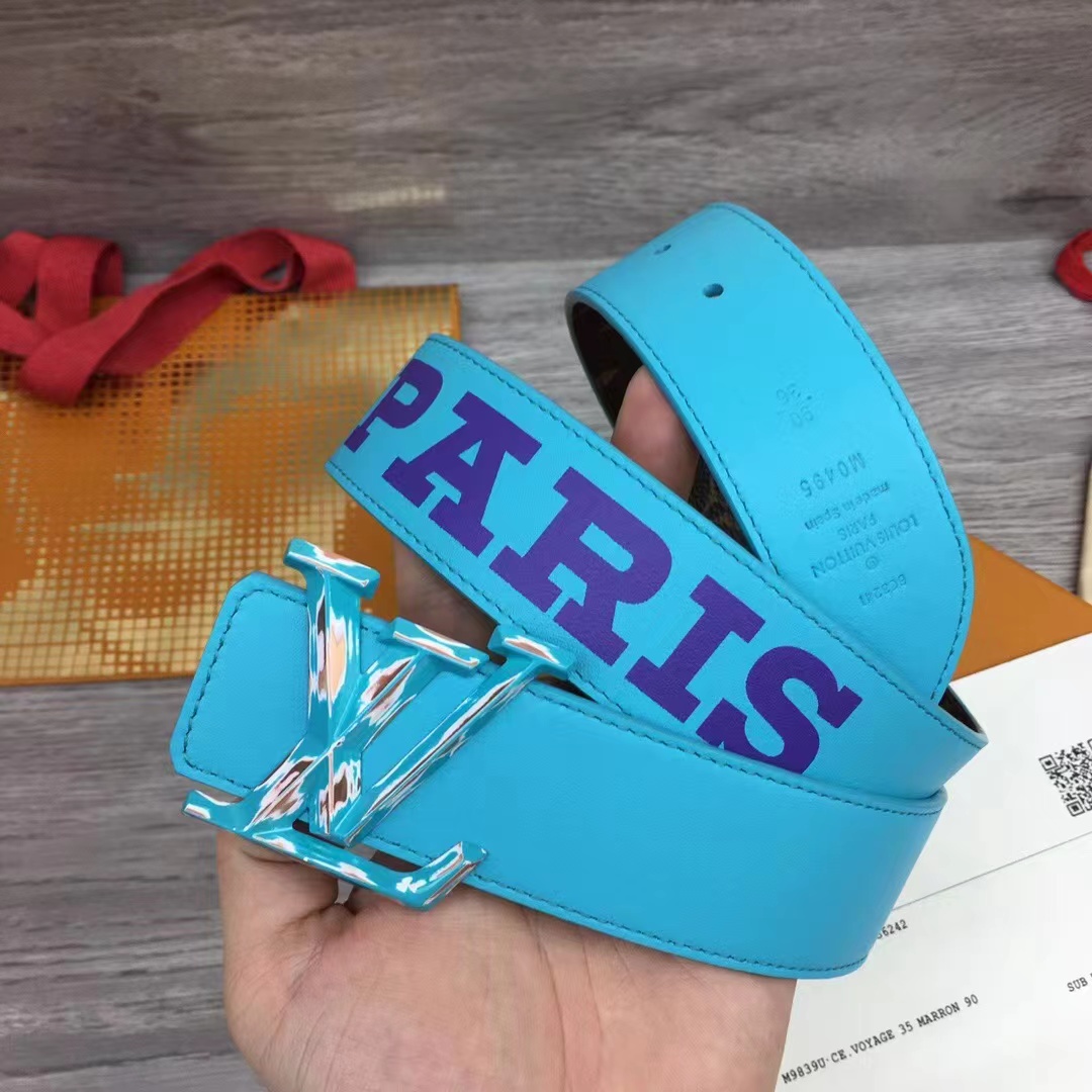 Louis Vuitton LV Pyramide Cities Exclusive 40MM Reversible Belt—Paris - PerfectKickZ