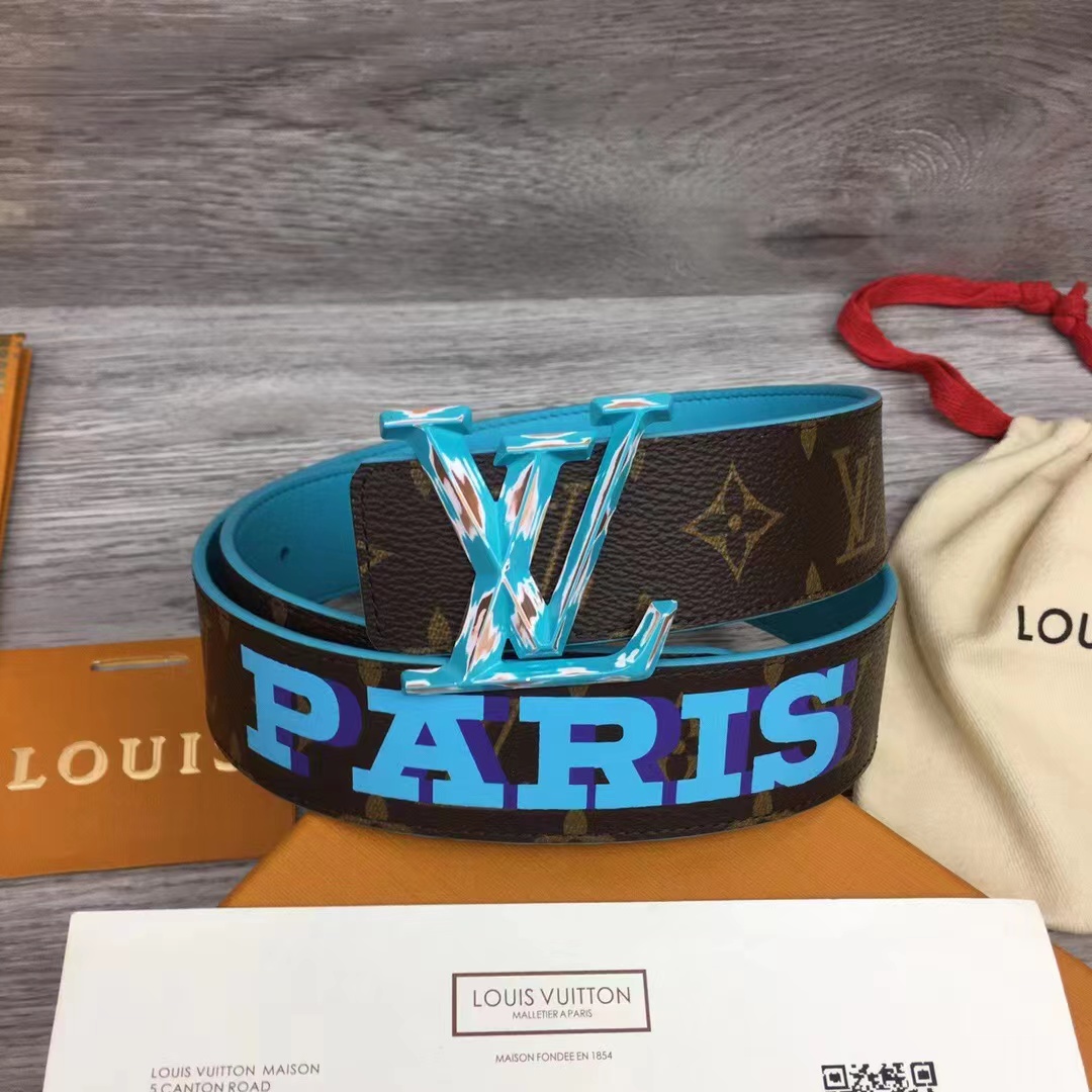 Louis Vuitton LV Pyramide Cities Exclusive 40MM Reversible Belt—Paris - PerfectKickZ