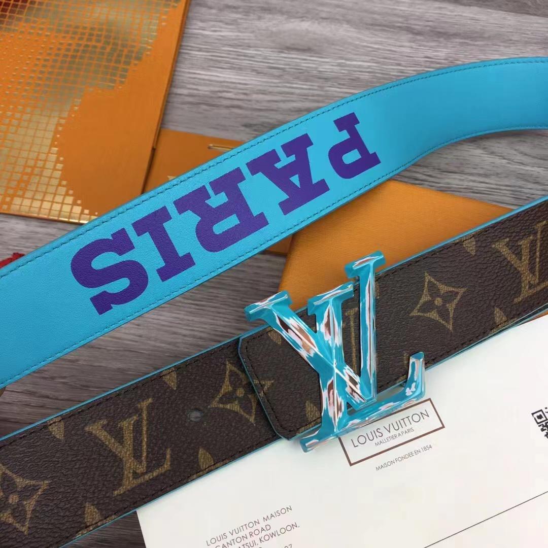 Louis Vuitton LV Pyramide Cities Exclusive 40MM Reversible Belt—Paris - PerfectKickZ