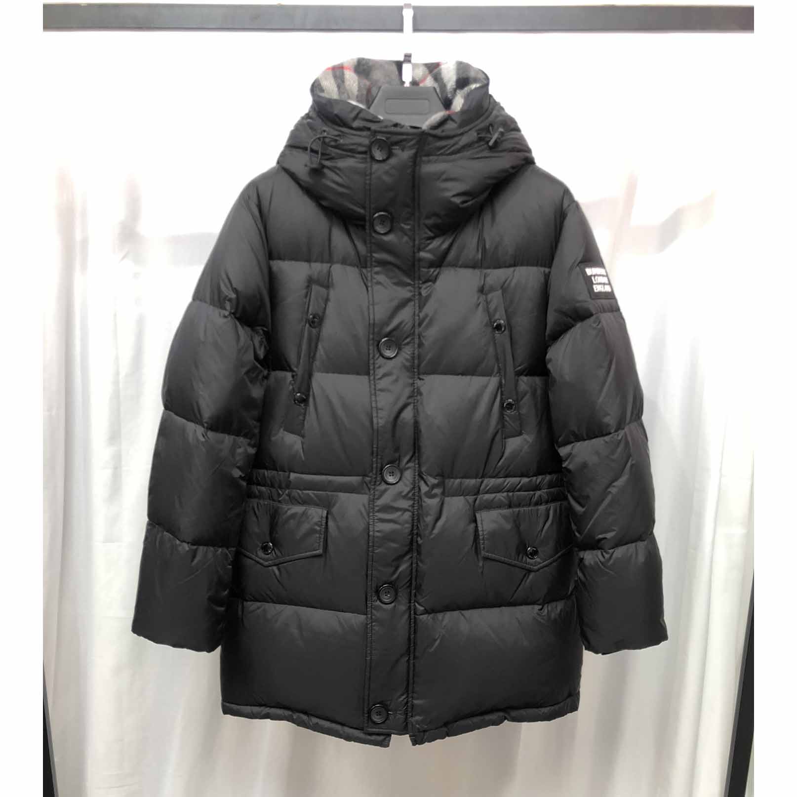 Burberry Logo Appliqué Nylon Puffer Coat - PerfectKickZ