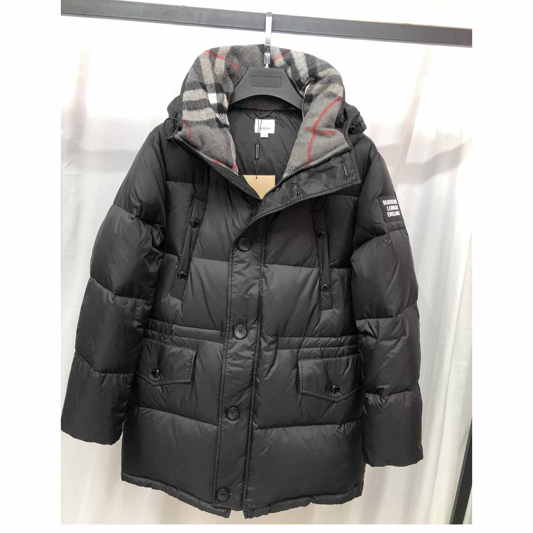 Burberry Logo Appliqué Nylon Puffer Coat - PerfectKickZ