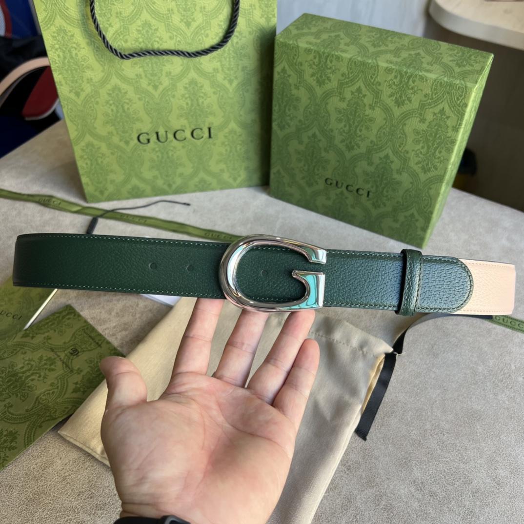 Gucci Two-Tone Belt With G Buckle - PerfectKickZ