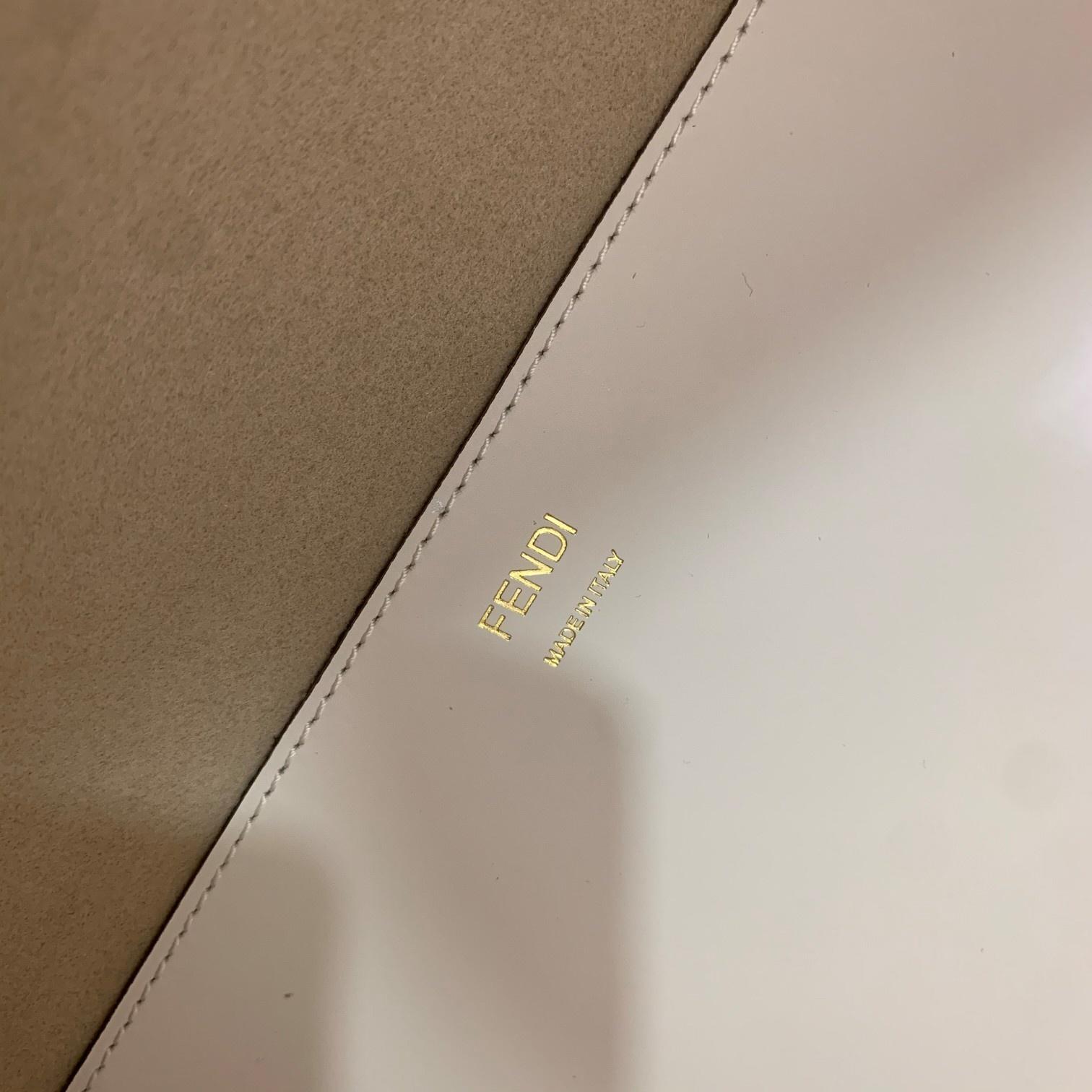 Fendi Sunshine Large White Leather Shopper(40-35-21cm) - PerfectKickZ