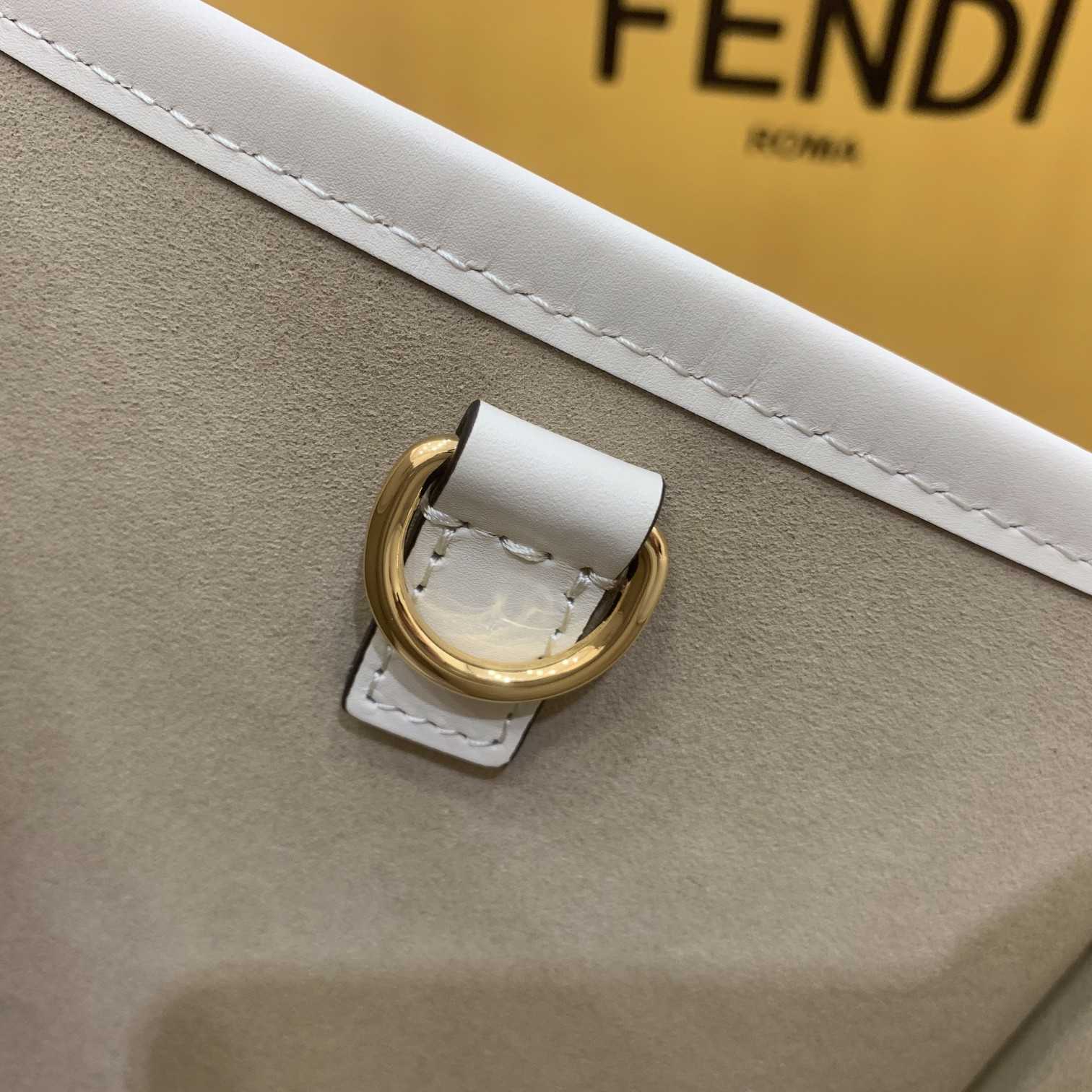 Fendi Sunshine Large White Leather Shopper(40-35-21cm) - PerfectKickZ