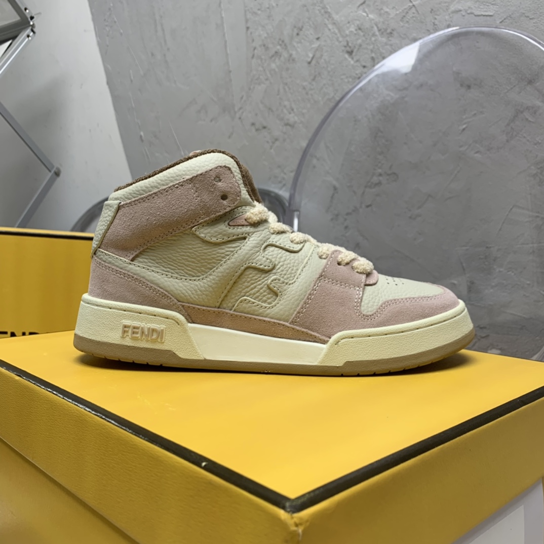 Fendi Match Black Leather High-Tops - PerfectKickZ