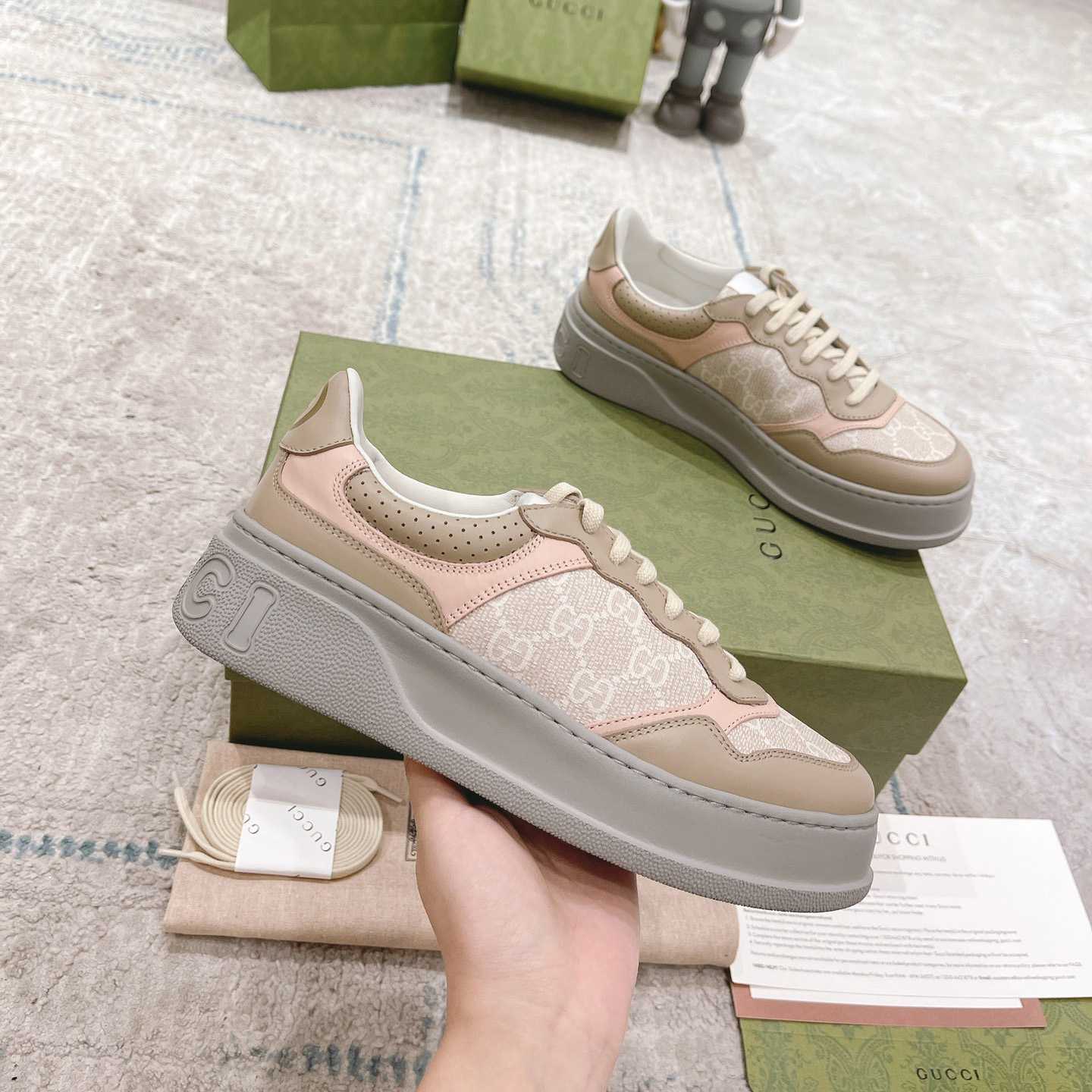 Gucci GG Chunky B Men's &Women's GG Sneakers(Upon UK Size) - PerfectKickZ