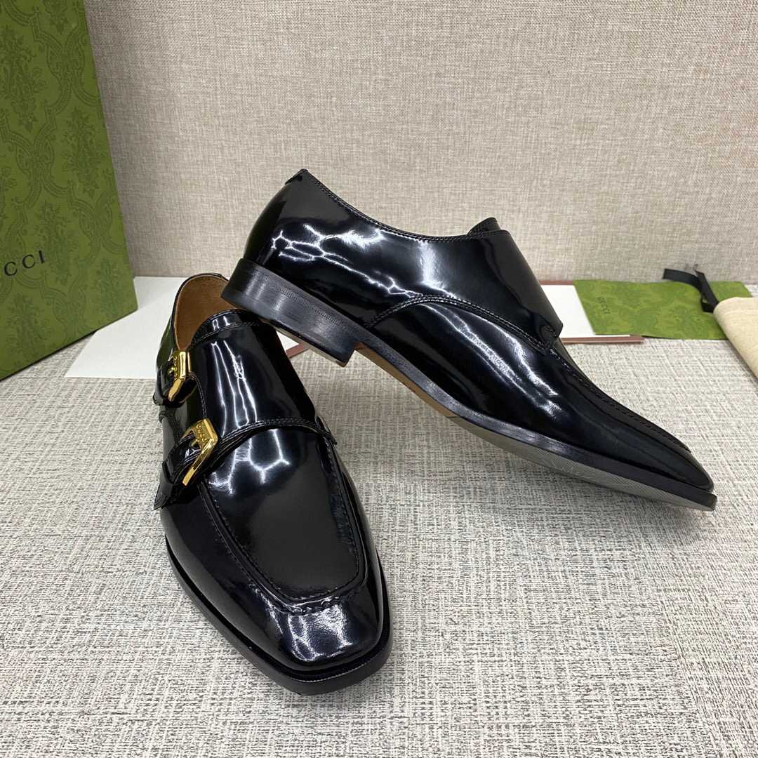 Gucci Monk-Strap Leather Shoes - PerfectKickZ
