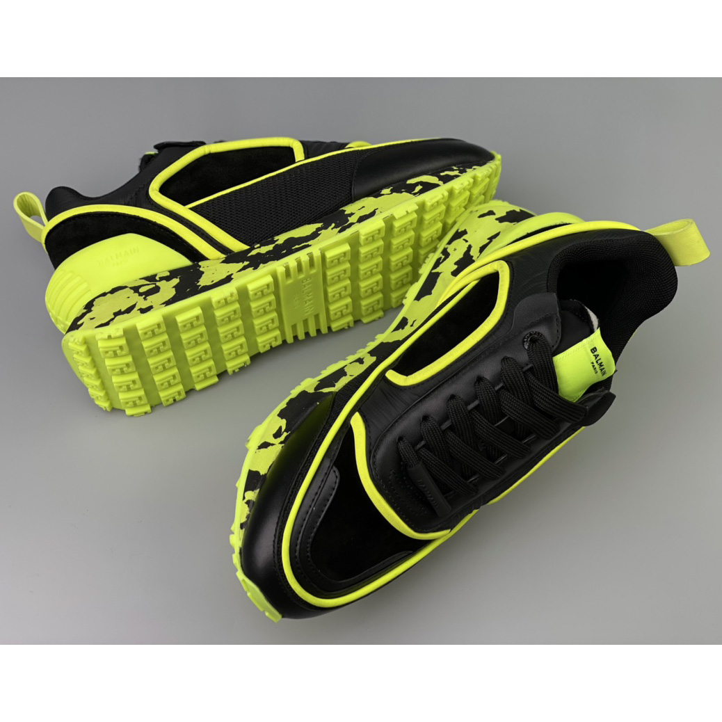Balmain Velvet Nylon And Mesh Racer Low-Top Sneakers - PerfectKickZ