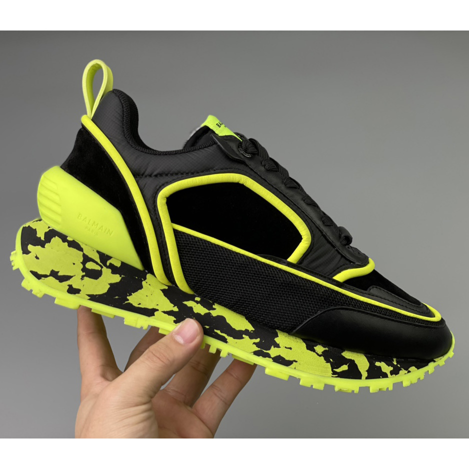 Balmain Velvet Nylon And Mesh Racer Low-Top Sneakers - PerfectKickZ