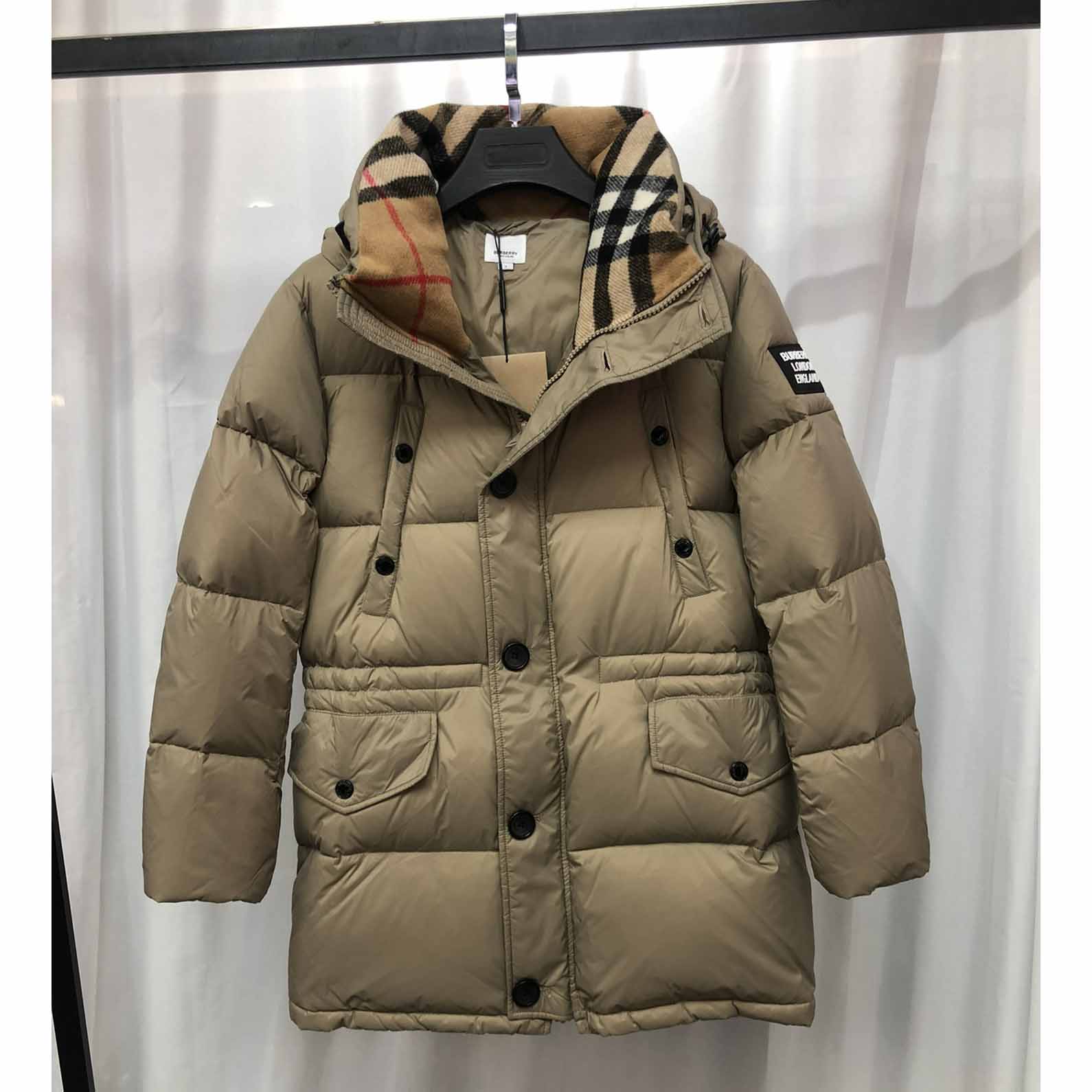 Burberry Logo Appliqué Nylon Puffer Coat - PerfectKickZ