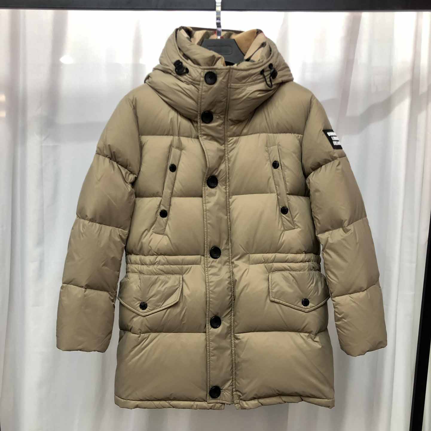 Burberry Logo Appliqué Nylon Puffer Coat - PerfectKickZ