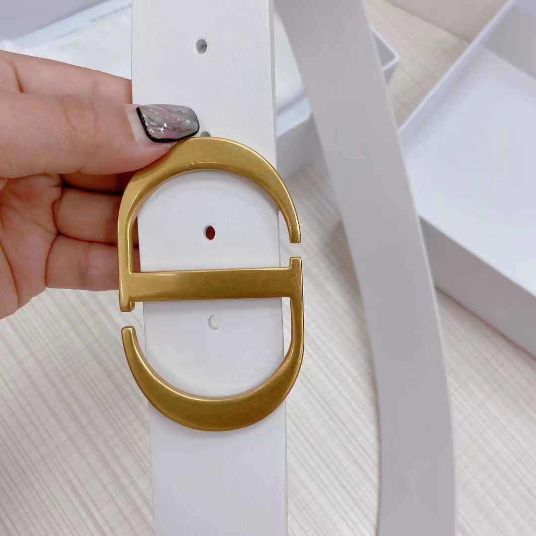 Dior Leather Belt With 'CD' Buckle - PerfectKickZ