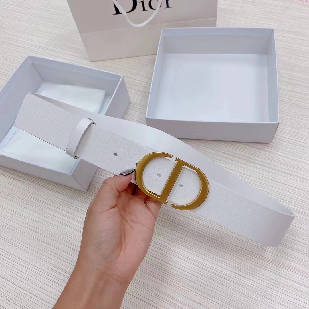 Dior Leather Belt With 'CD' Buckle - PerfectKickZ