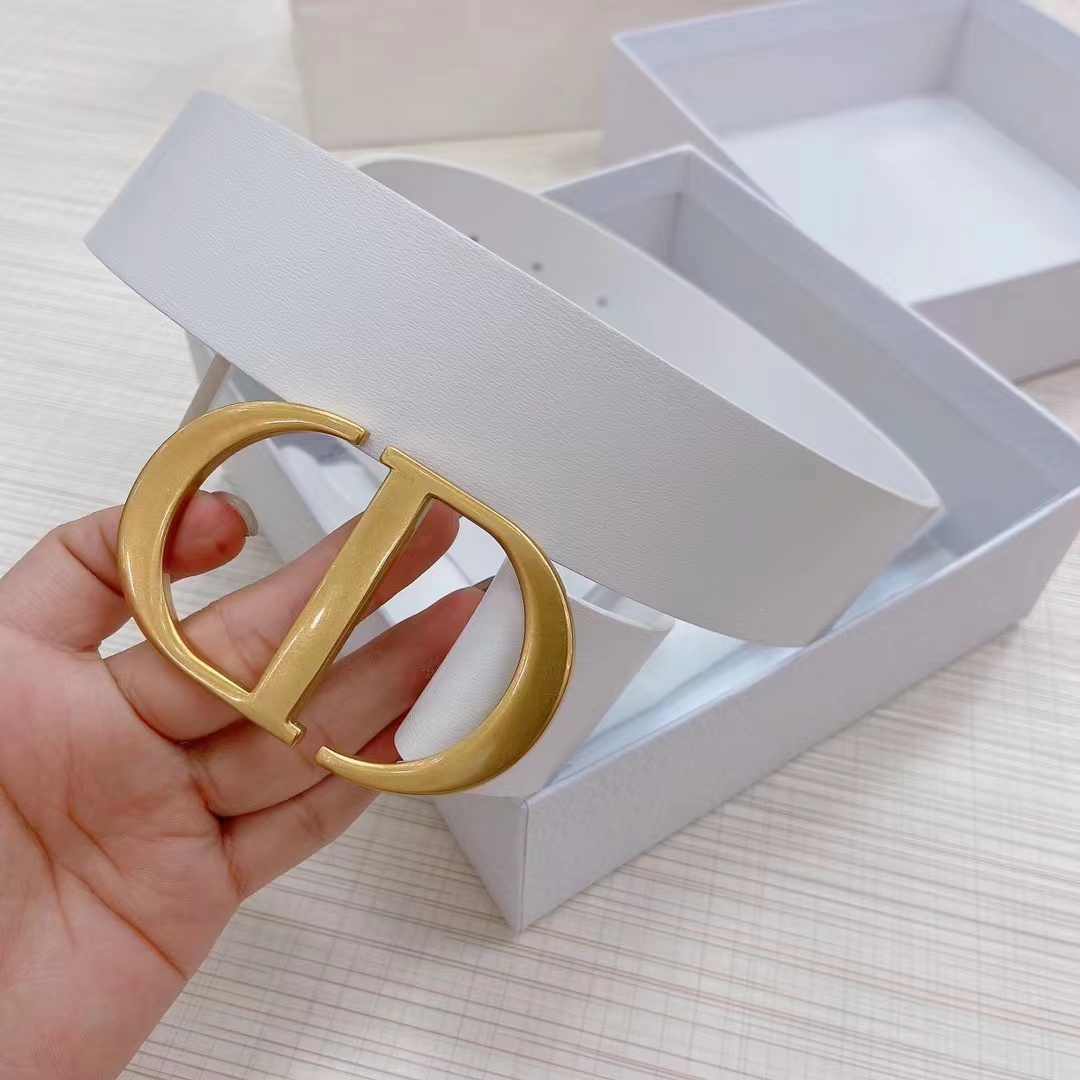 Dior Leather Belt With 'CD' Buckle - PerfectKickZ