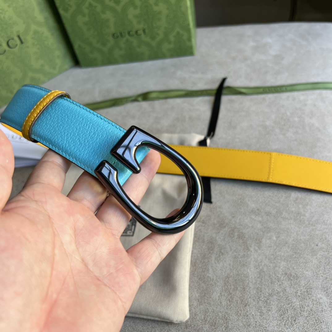 Gucci Two-Tone Belt With G Buckle - PerfectKickZ