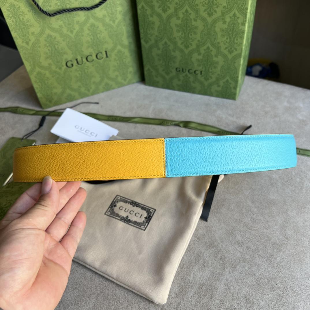 Gucci Two-Tone Belt With G Buckle - PerfectKickZ