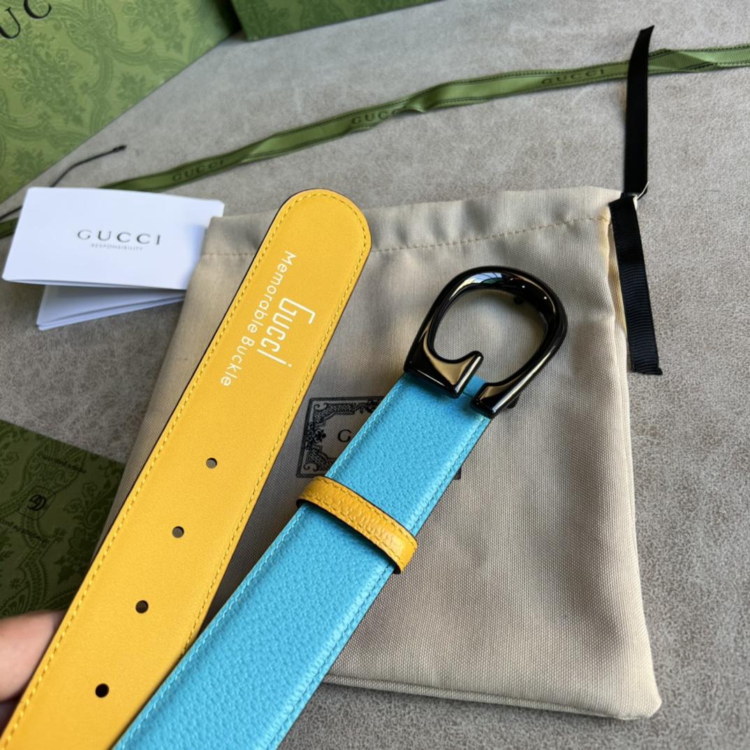 Gucci Two-Tone Belt With G Buckle - PerfectKickZ
