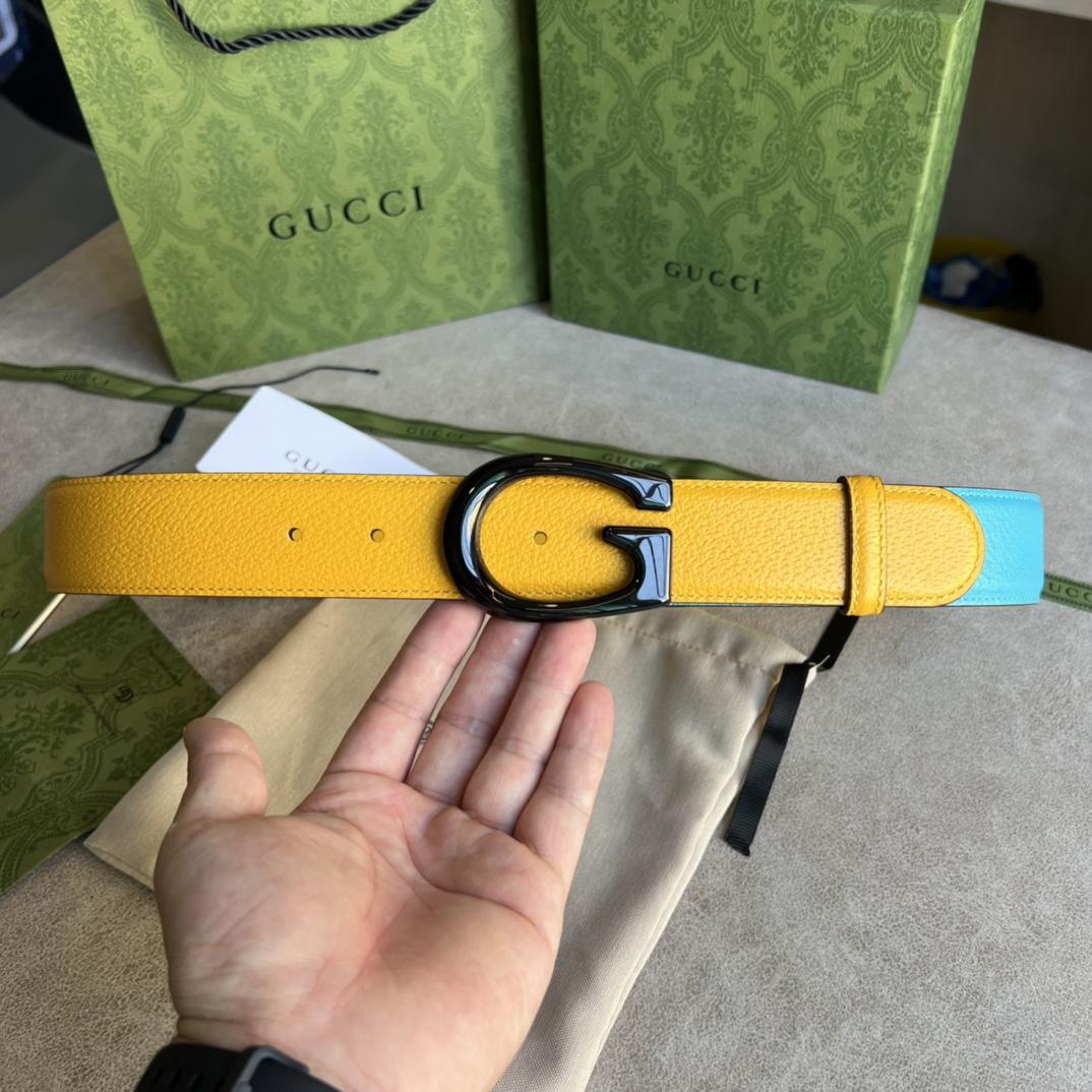 Gucci Two-Tone Belt With G Buckle - PerfectKickZ