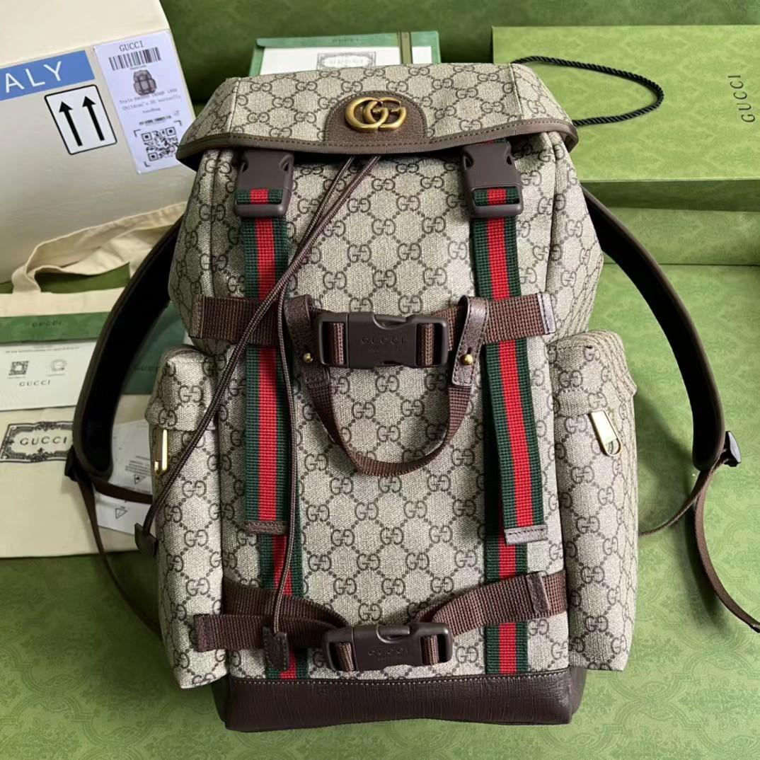 Gucci GG Skateboard Backpack With Web - PerfectKickZ