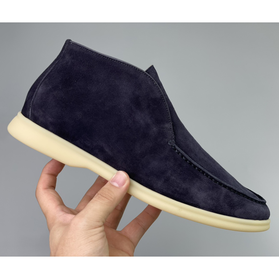 Loro Piana White Sole Summer Walk Loafers In Navy blue - PerfectKickZ