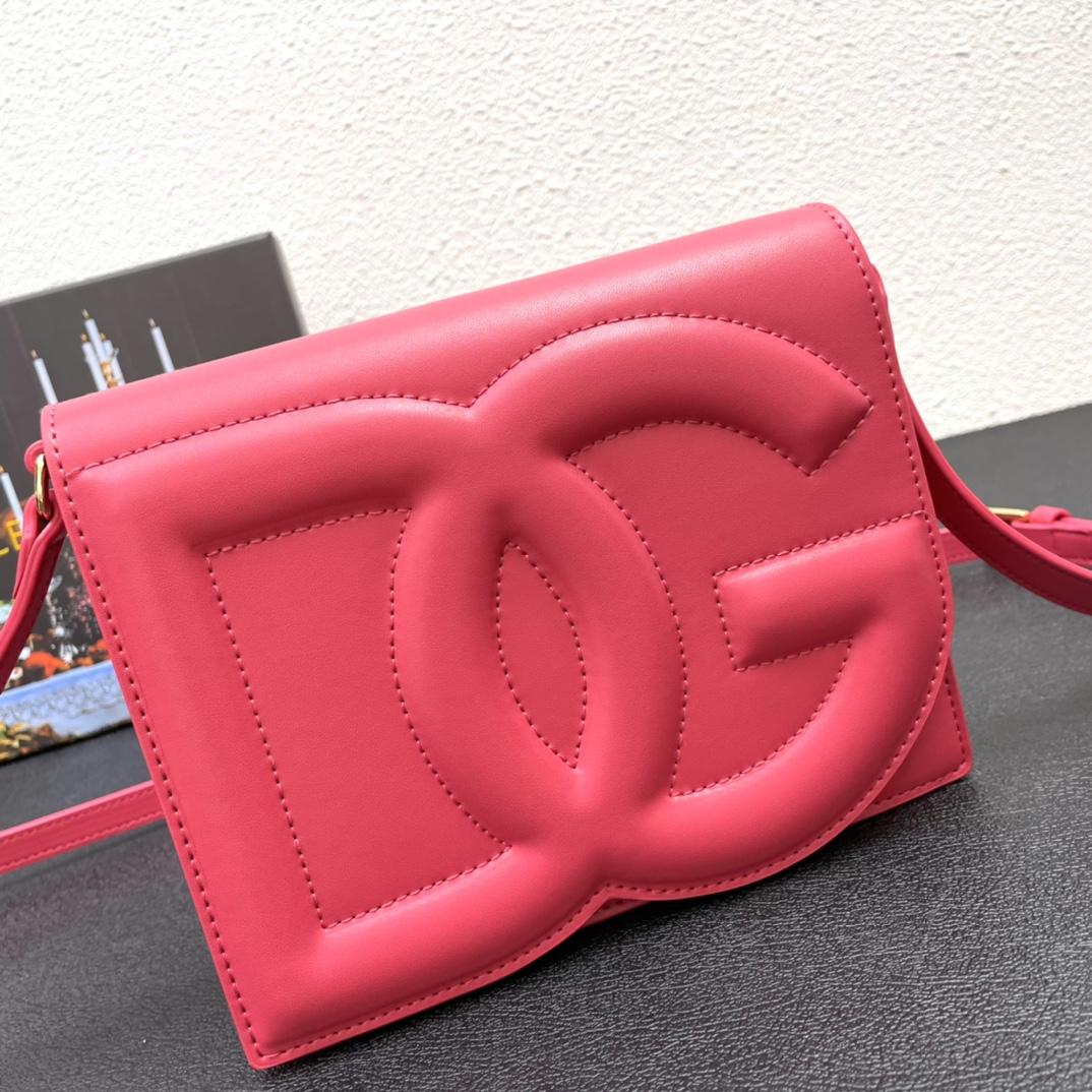 Dolce & Gabbana Calfskin DG Logo Crossbody Bag(20-16-5cm) - PerfectKickZ