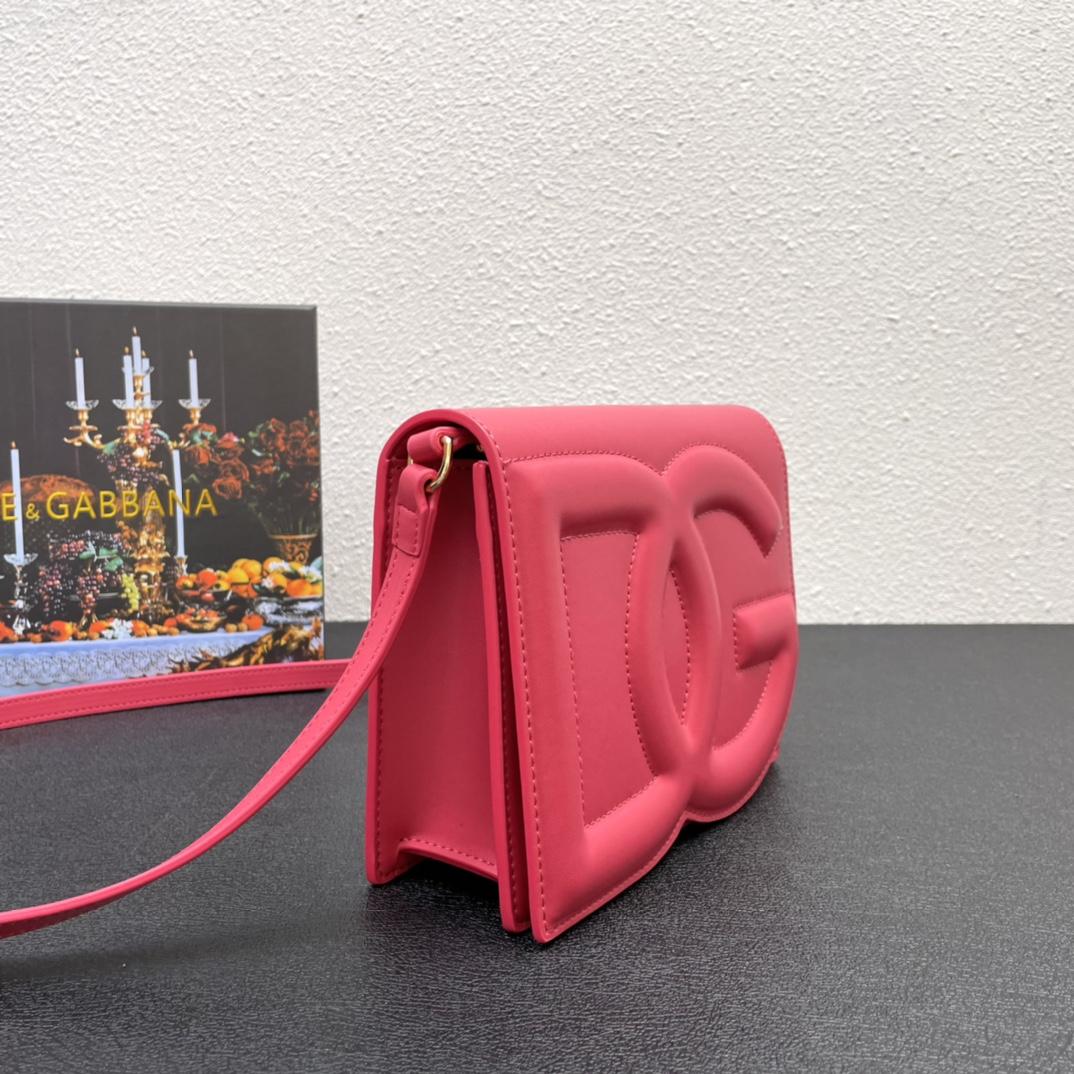Dolce & Gabbana Calfskin DG Logo Crossbody Bag(20-16-5cm) - PerfectKickZ