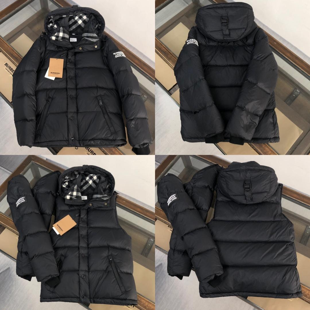 Burberry Hooded Quilted Nylon Down Jacket With Detachable Sleeves - 