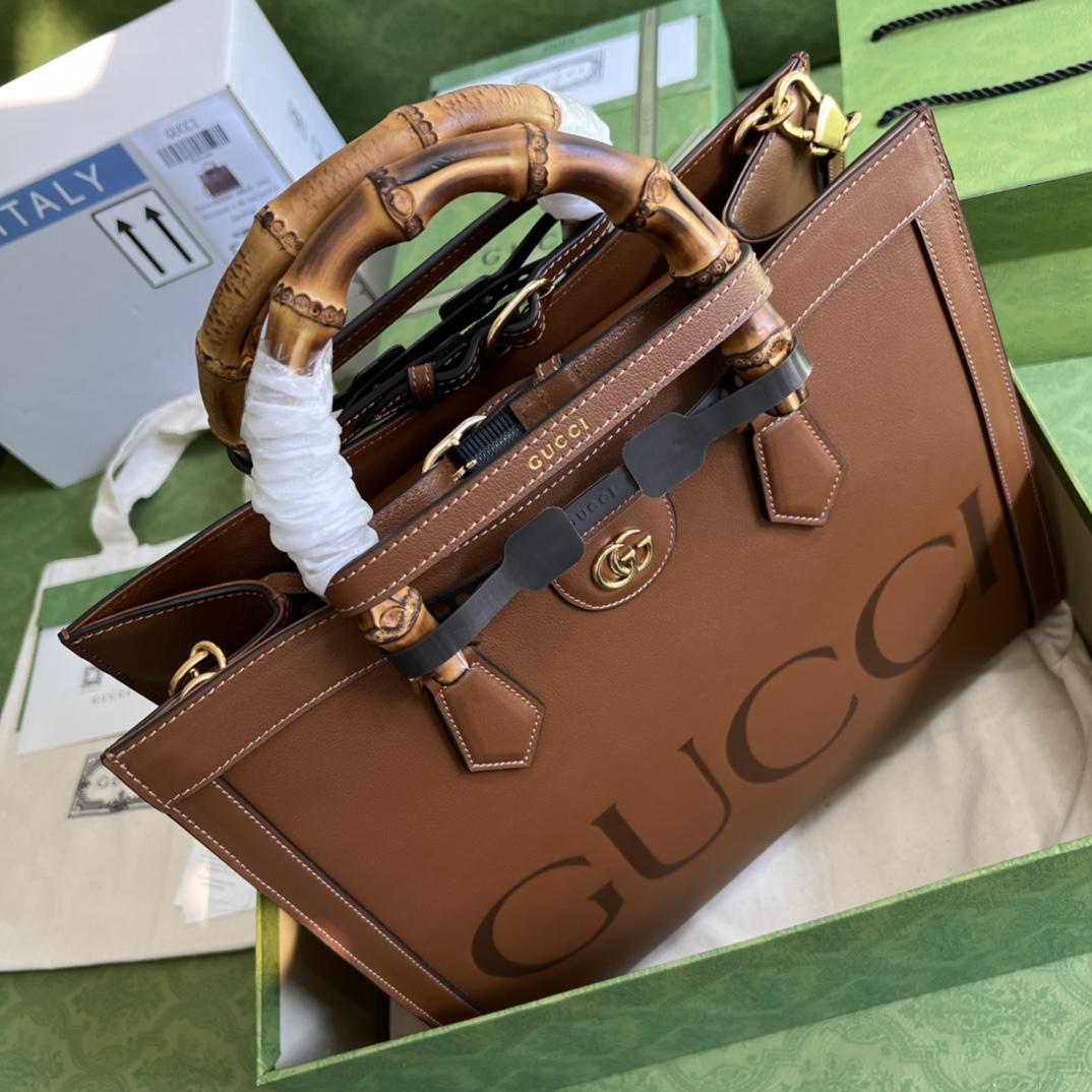 Gucci Diana Medium Top Handle Bag(35-30-14cm) - 