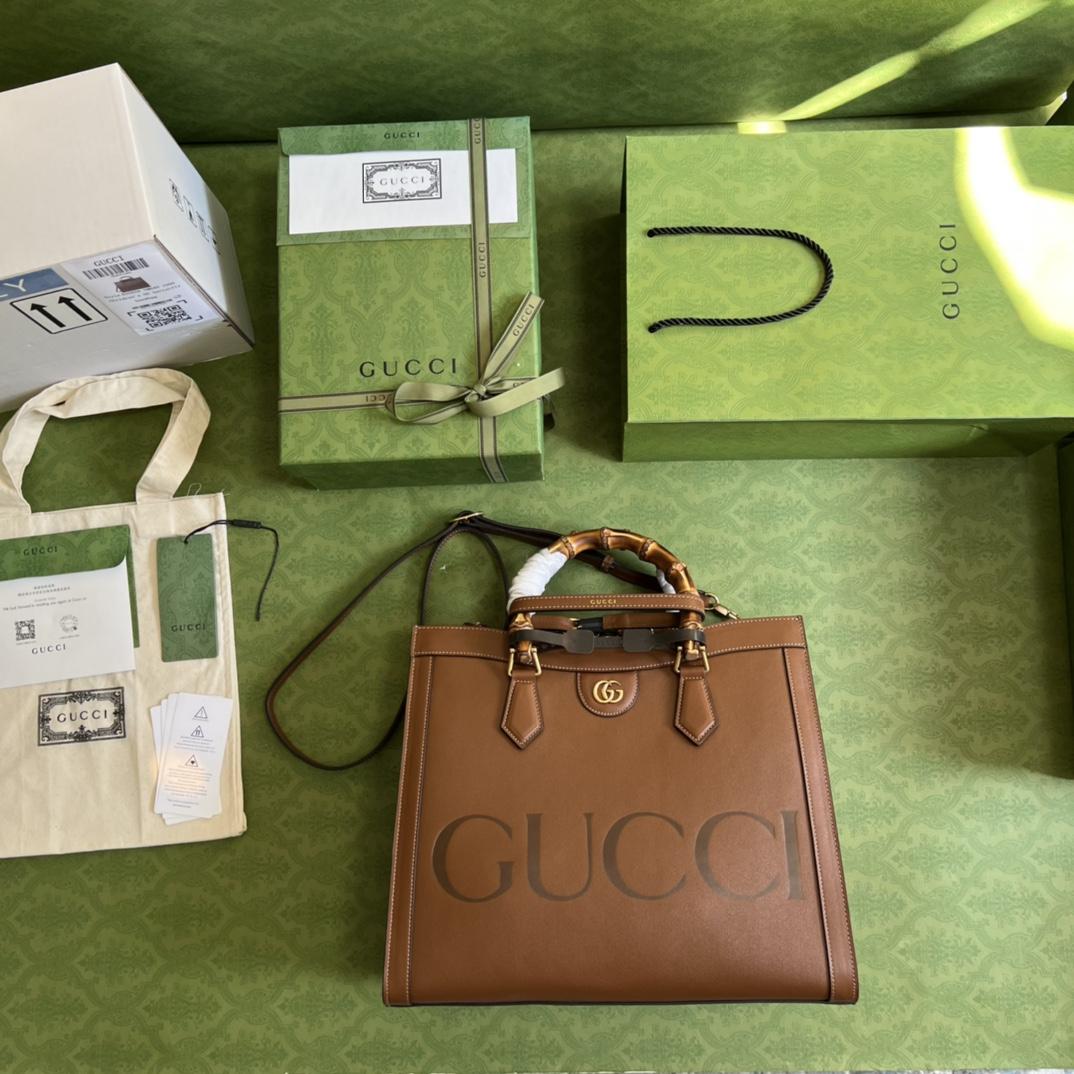 Gucci Diana Medium Top Handle Bag(35-30-14cm) - 