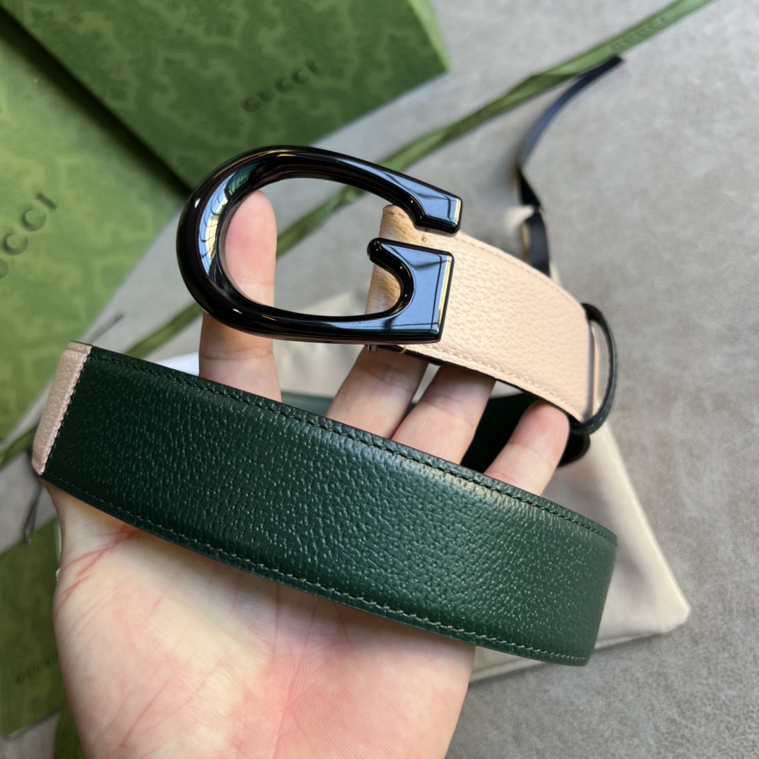 Gucci Two-Tone Belt With G Buckle - PerfectKickZ