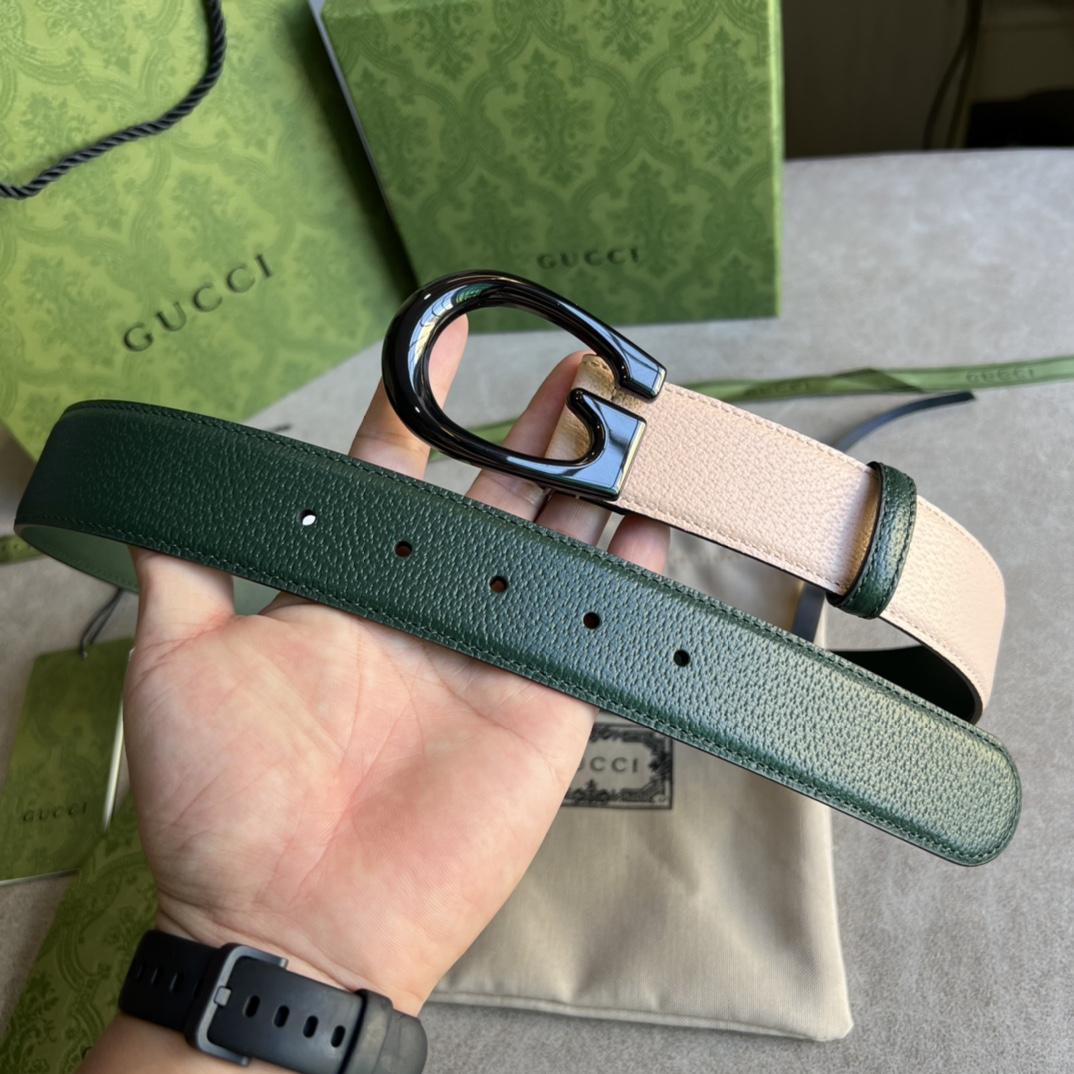 Gucci Two-Tone Belt With G Buckle - PerfectKickZ