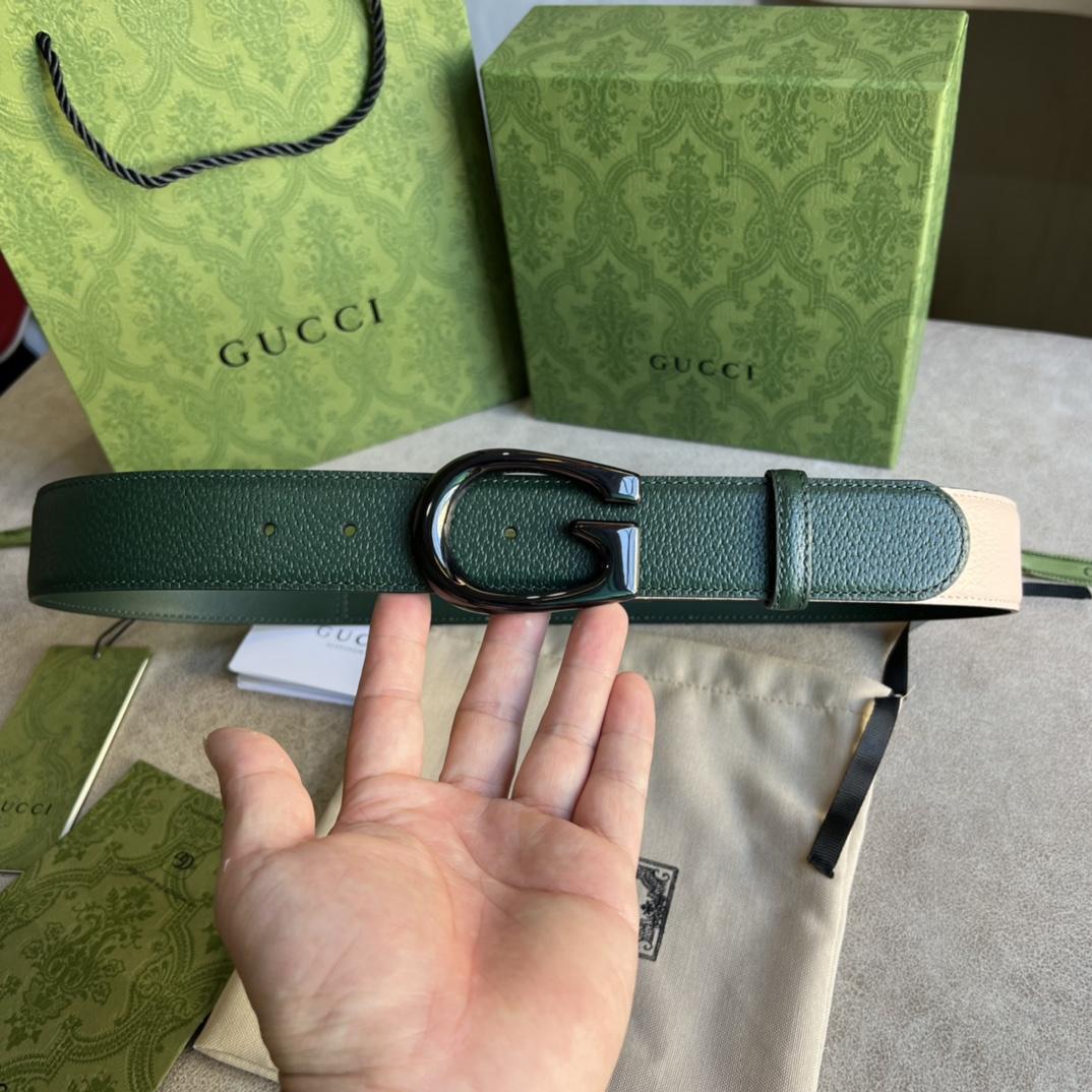 Gucci Two-Tone Belt With G Buckle - PerfectKickZ