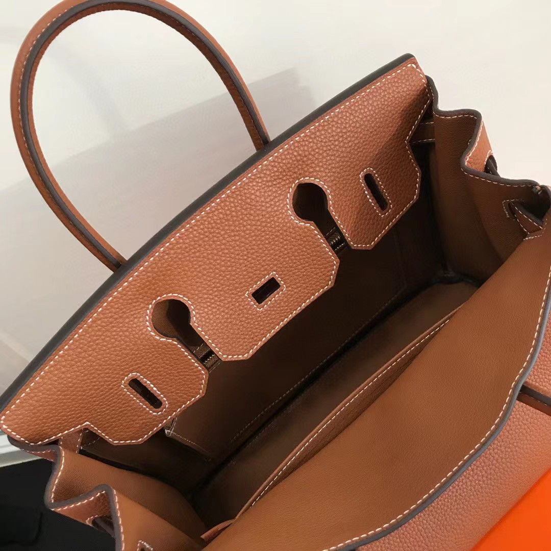 Hermes Birkin 30 Fjord Leather Gold Handbag （30-22-16CM） - PerfectKickZ