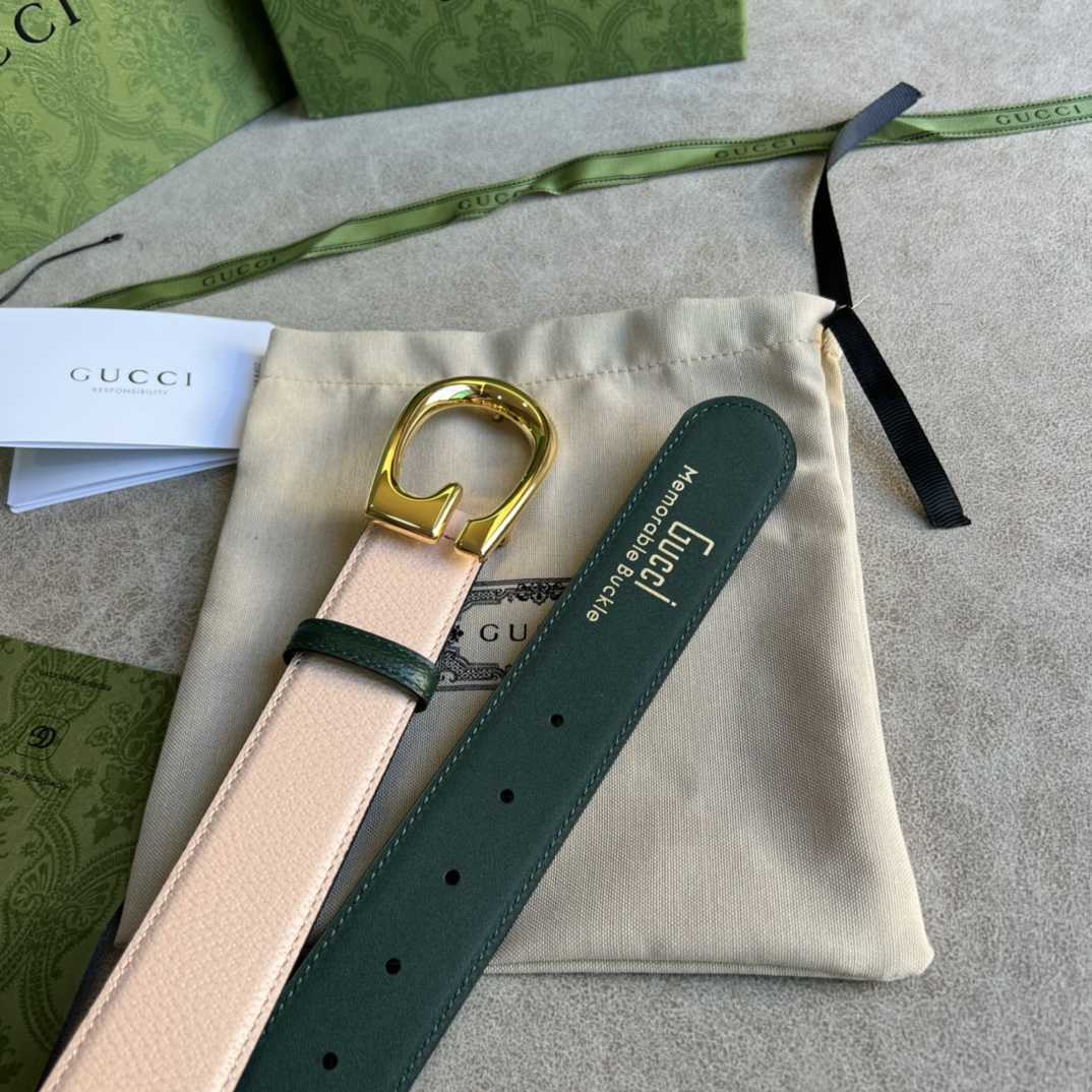 Gucci Two-Tone Belt With G Buckle - PerfectKickZ