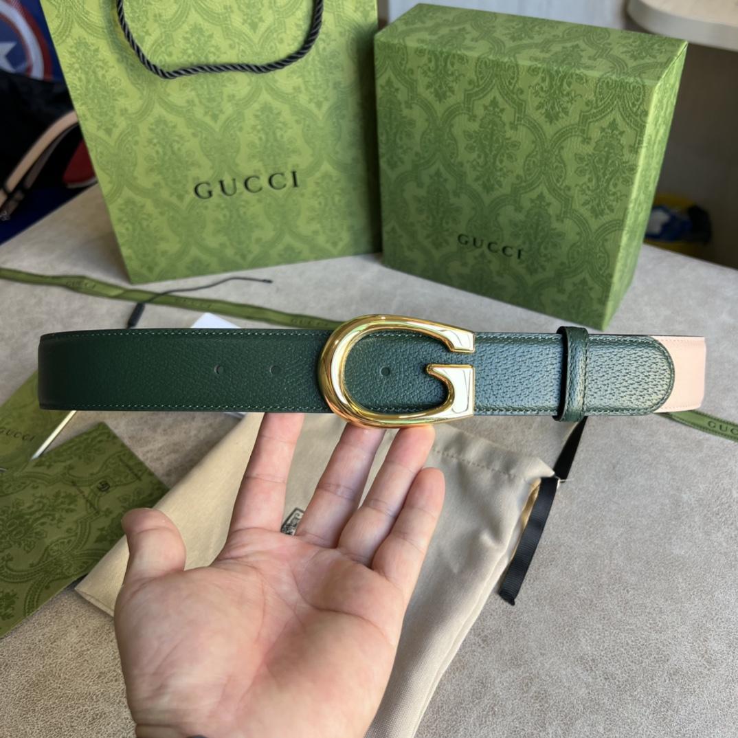 Gucci Two-Tone Belt With G Buckle - PerfectKickZ
