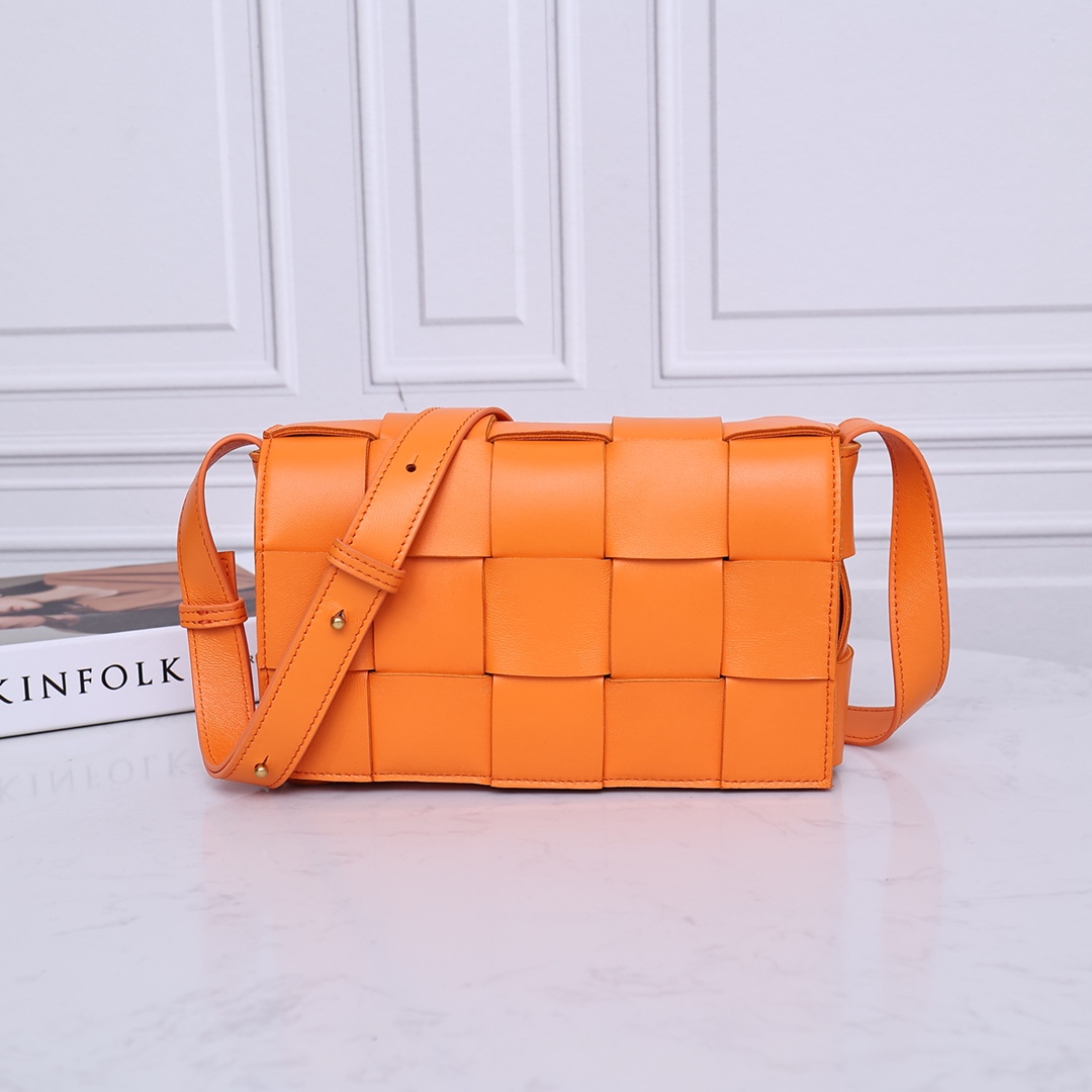 Bottega Veneta Cassette Intreccio Leather Cross-Body Bag(23-15-5cm) - PerfectKickZ