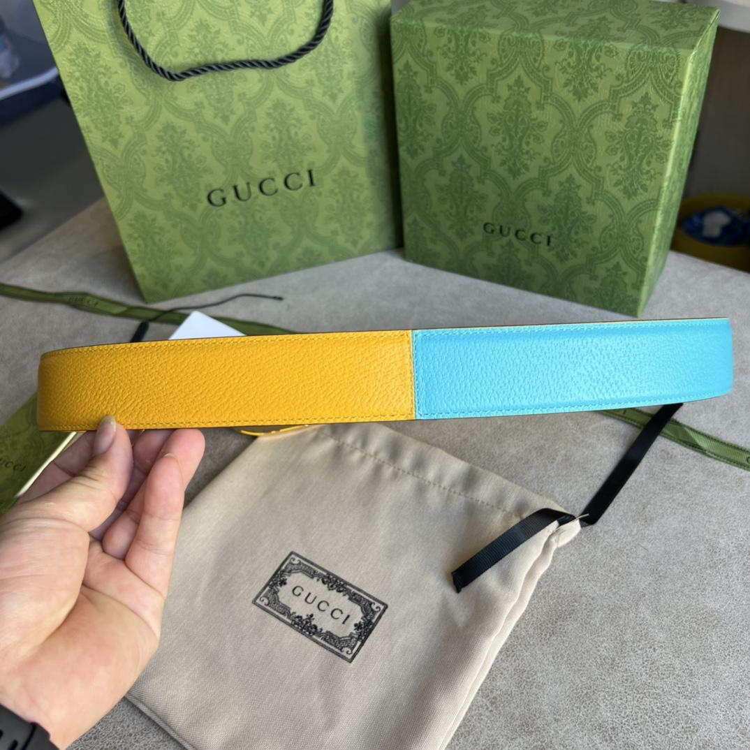 Gucci Two-Tone Belt With G Buckle - PerfectKickZ