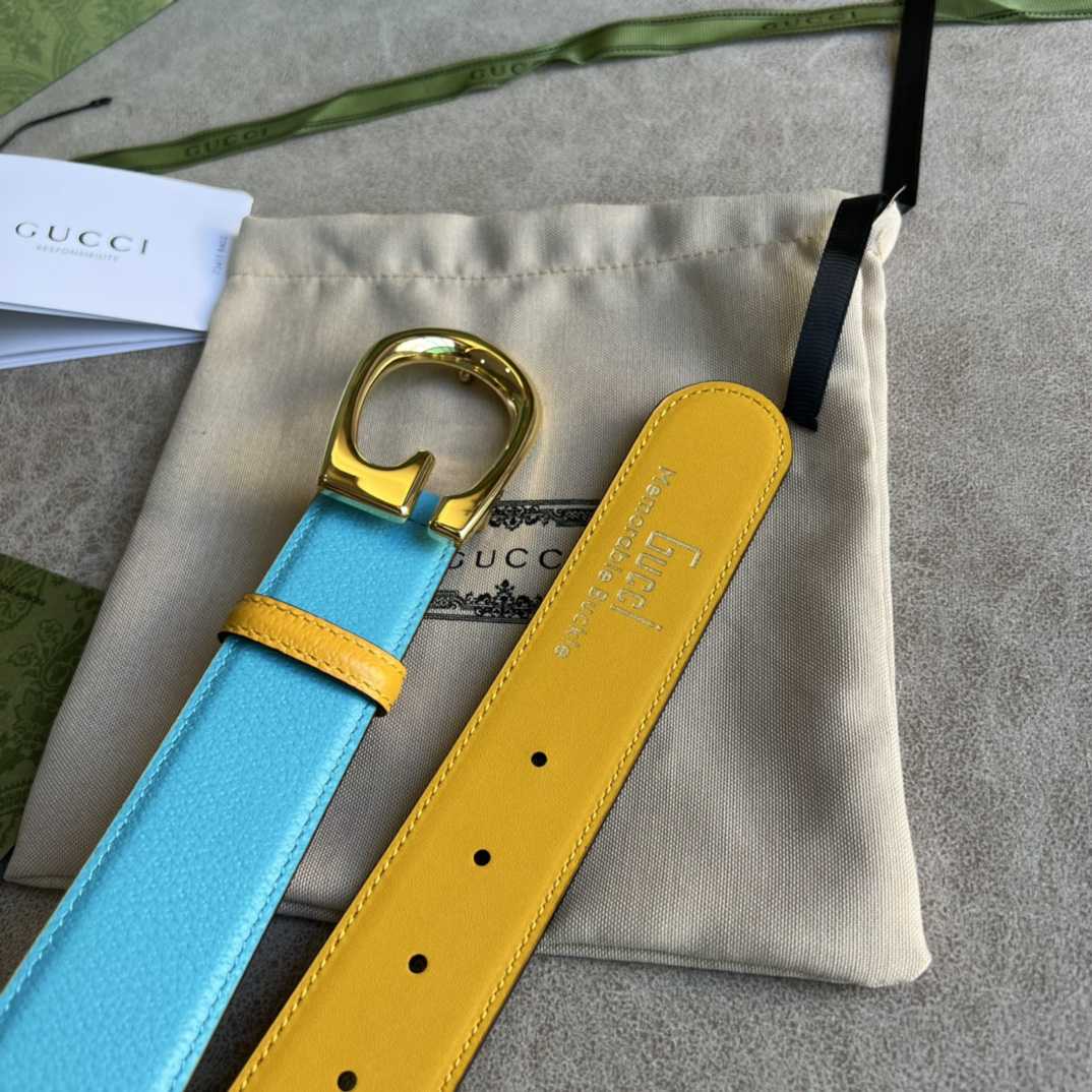 Gucci Two-Tone Belt With G Buckle - 