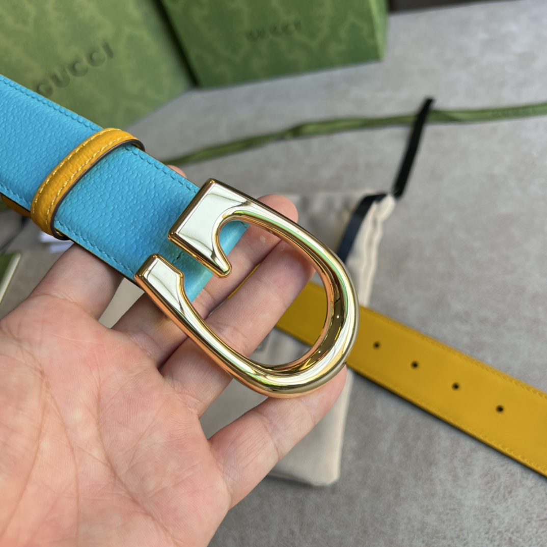 Gucci Two-Tone Belt With G Buckle - 