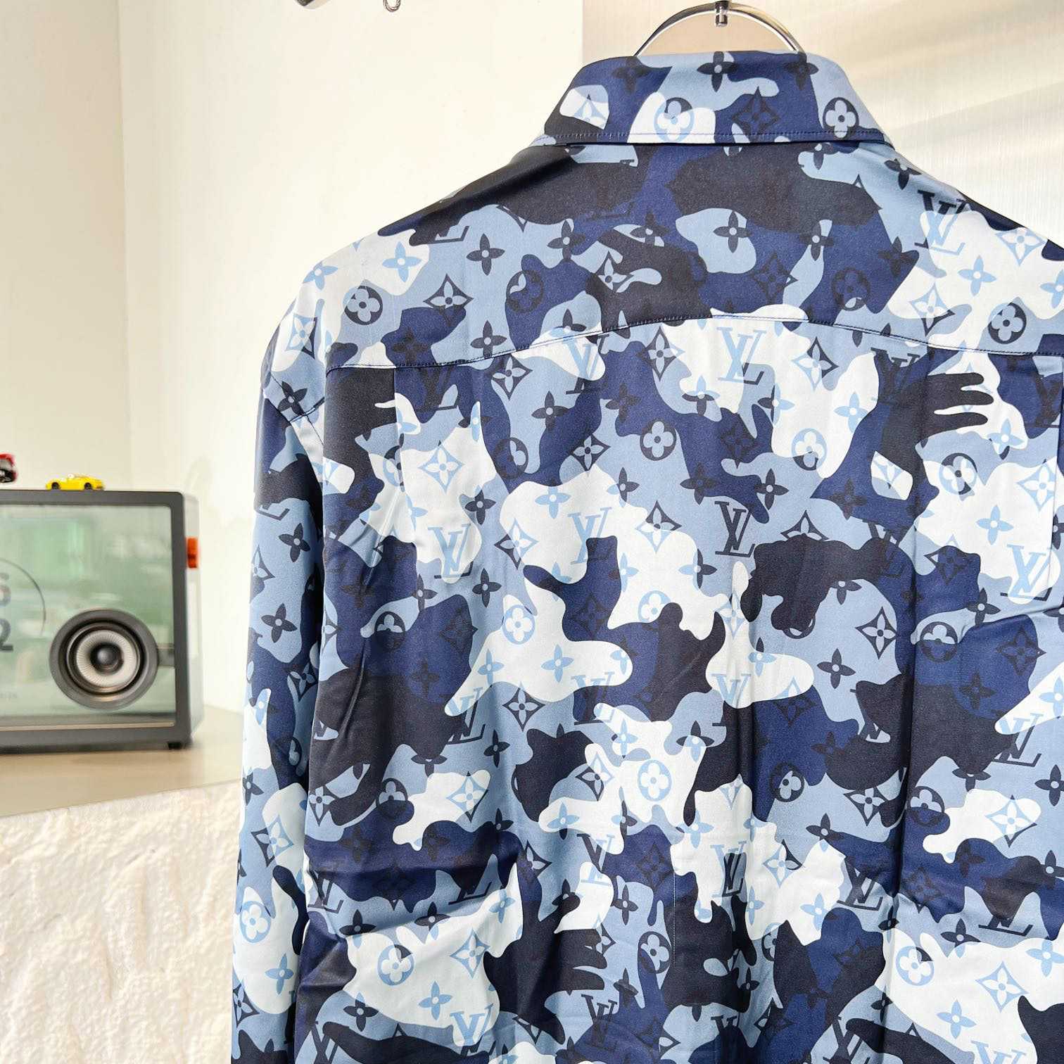 Louis Vuitton Camo Regular Silk Shirt   1A7XVH - PerfectKickZ
