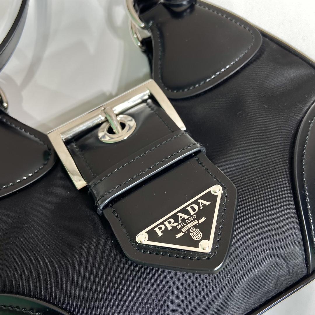 Prada Moon Re-Nylon And Leather Bag(22.5-16-7.5cm) - PerfectKickZ