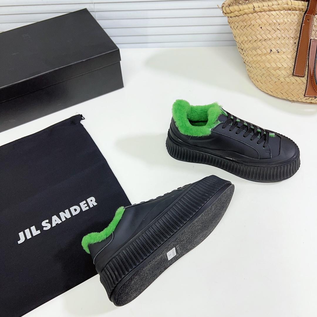 JIl Sander Leather Sneakers With Vulcanized Rubber Sole - PerfectKickZ