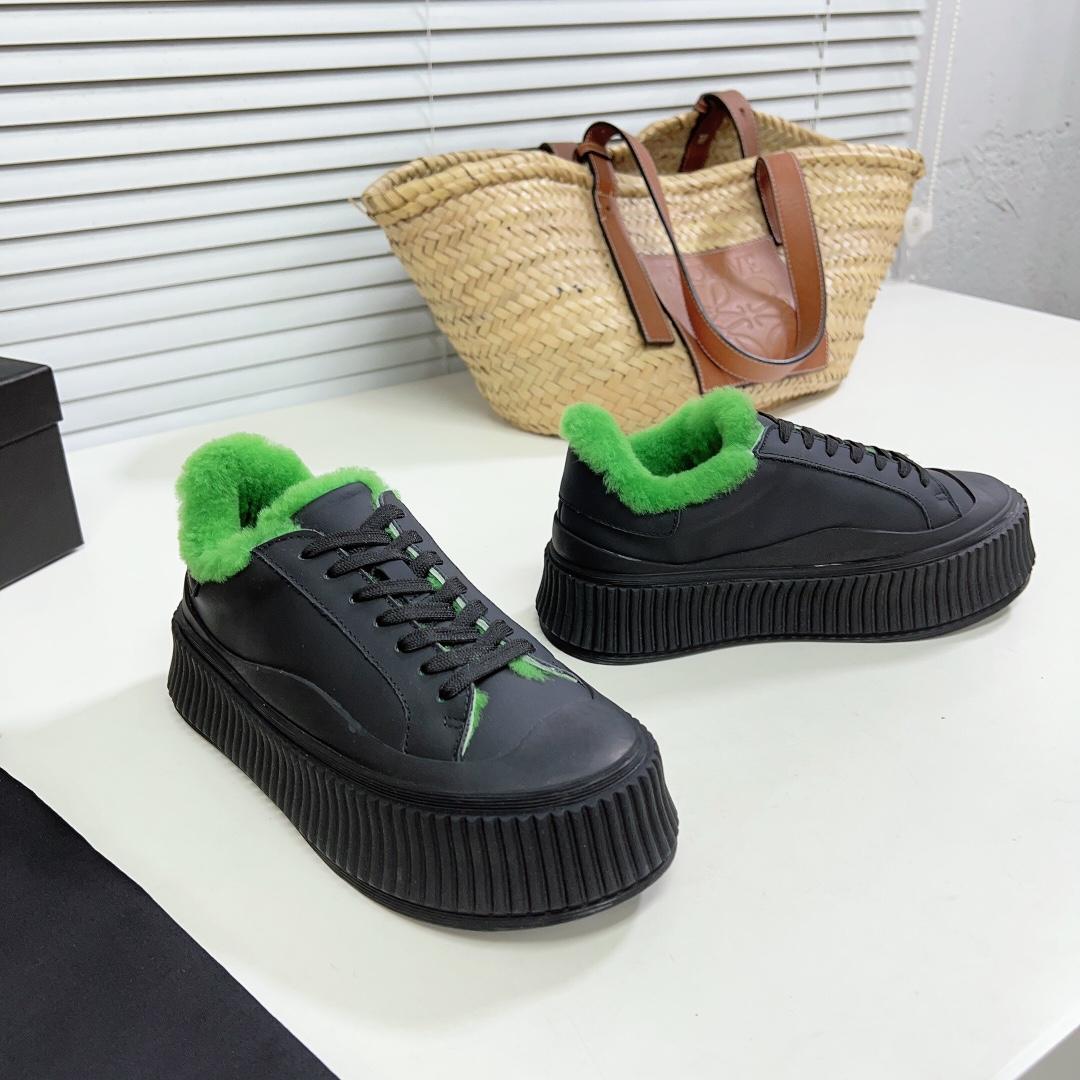 JIl Sander Leather Sneakers With Vulcanized Rubber Sole - PerfectKickZ