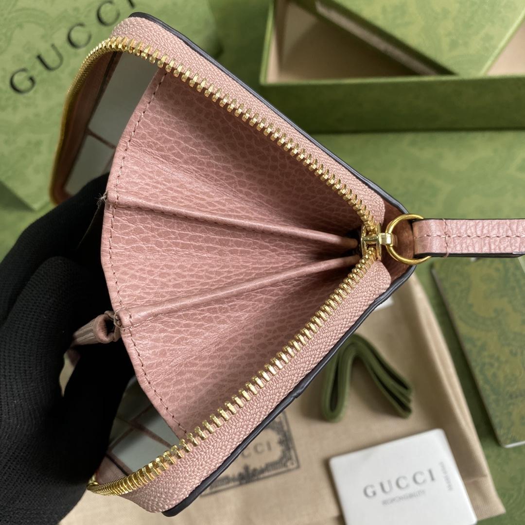 Gucci GG Marmont Zip Around Wallet(19-10-3.5cm)    - PerfectKickZ