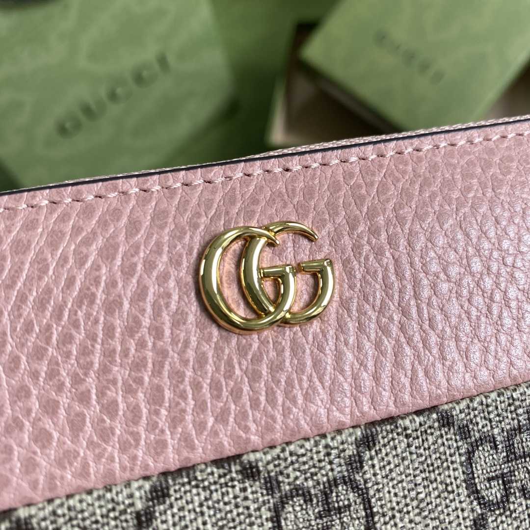 Gucci GG Marmont Zip Around Wallet(19-10-3.5cm)    - PerfectKickZ