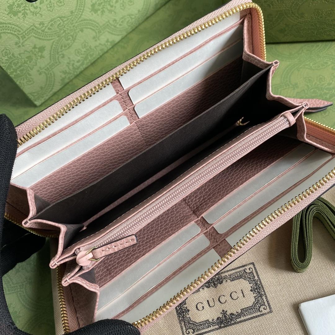 Gucci GG Marmont Zip Around Wallet(19-10-3.5cm)    - PerfectKickZ