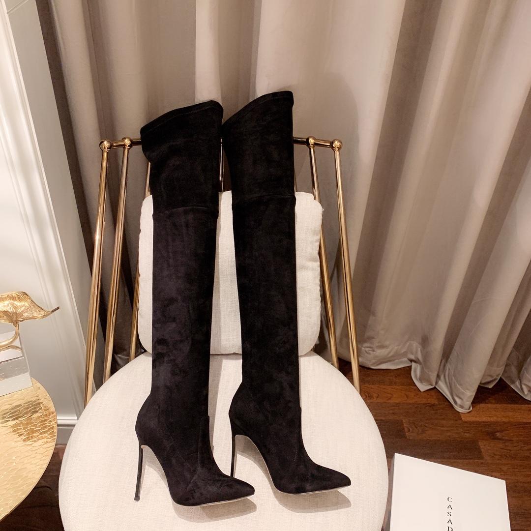 Casadei Blade Black Over-The-Knee Boot - PerfectKickZ