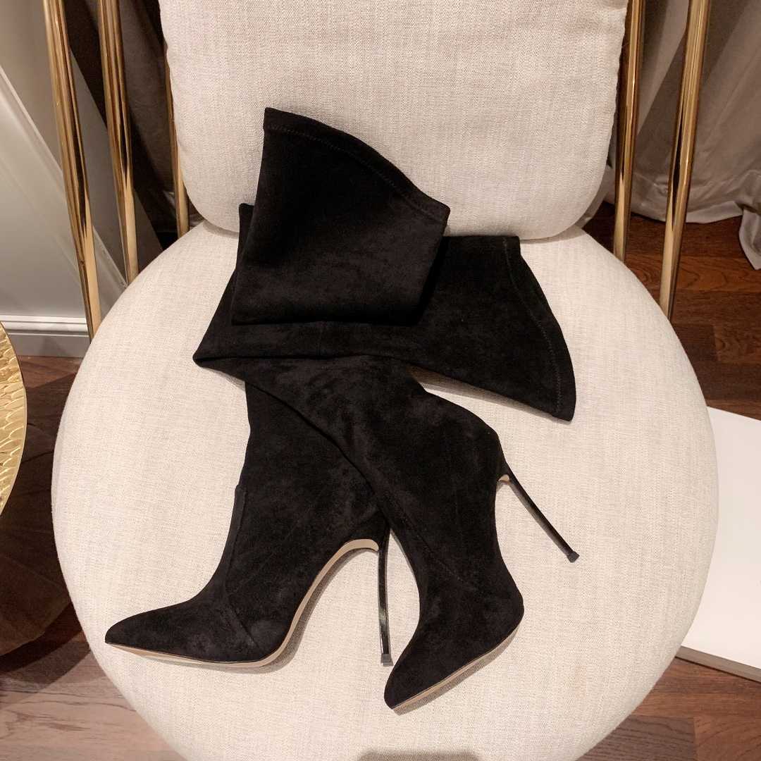 Casadei Blade Black Over-The-Knee Boot - PerfectKickZ