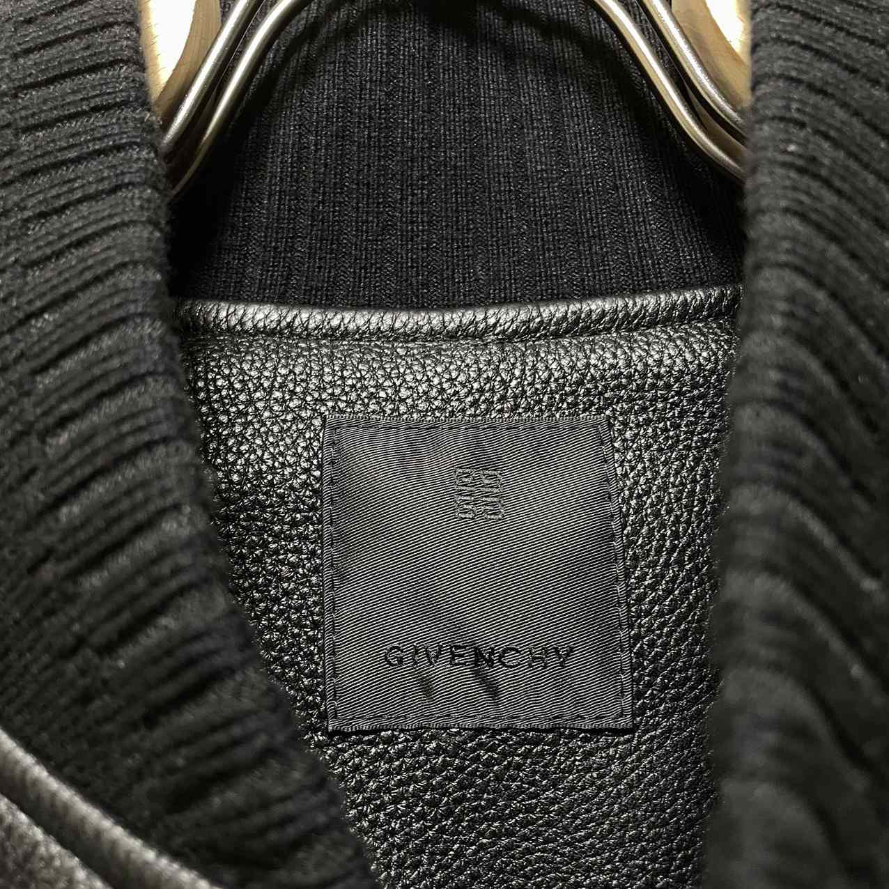 Givenchy Logo Leather Bomber Jacket In Black - PerfectKickZ