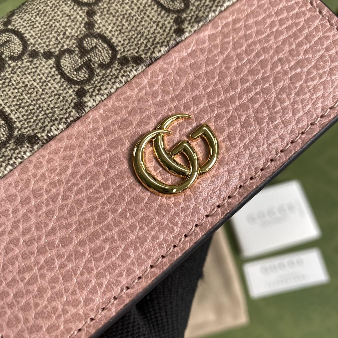 Gucci GG Marmont Card Case Wallet(11-9-3cm)    - 